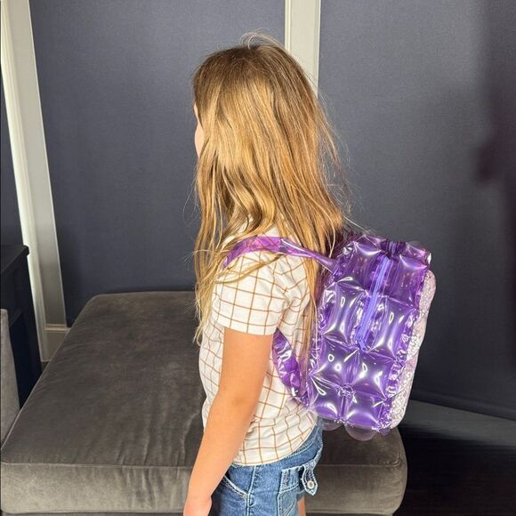 Purple Inflatable Bubble BackPack Foam Ball New in Packaging One Size NEW - Picture 10 of 14